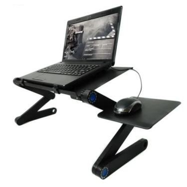 Imagem de Mesa Notebook Articulável Dobrável Multifuncional Cama Nfe - MESANOTEB