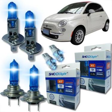Imagem de Kit lâmpada shocklight super branca farol alto baixo e lanterna h1 h7 