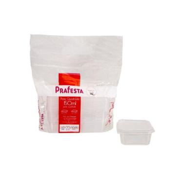 Imagem de Pote Quadrado para Bolo de Pote  350Ml. C/ Tampa C/15x20 Un. (PRAFESTA