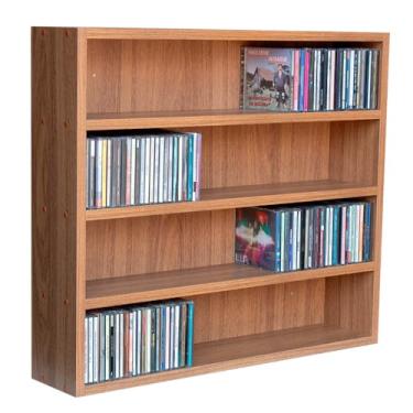 Imagem de Serena Estantes - Estante Prateleira Para 272 CDs - 4 Prateleiras - Organizador de Parede - AM-01 (Freijó Puro)