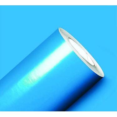 Imagem de Papel Adesivo Envelopamento Vinílico Moveis Geladeira Azul Céu 1m x 50