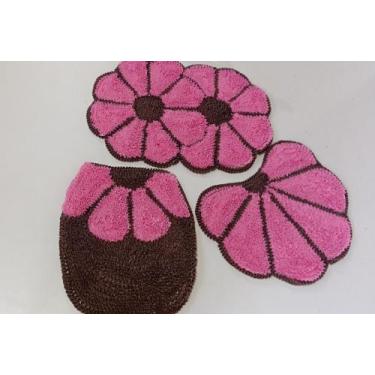 Imagem de Jogo de Tapete  Frufru Banheiro Fundo Antiderrapante - Valentina Confe