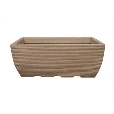 Imagem de Vaso Planta Jardineira Floreira Em Polietileno Bege 60X25Cm - Foster P