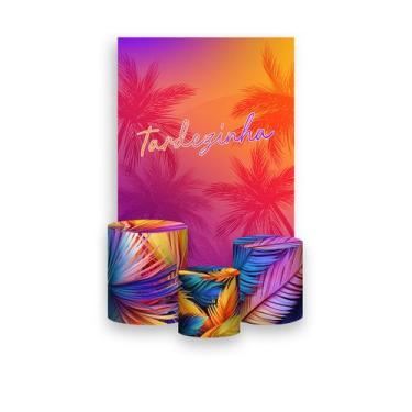 Imagem de Painel De Festa Vertical 1,50 x 2,20 + Trio De Capas Cilindro - Tardez