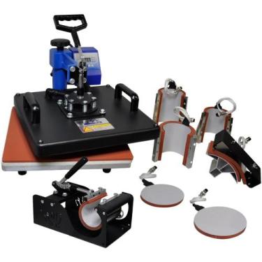 Imagem de Prensa 8x1 Livesub 38x38 Plana Camisas Bonés Canecas Pratos, 220V