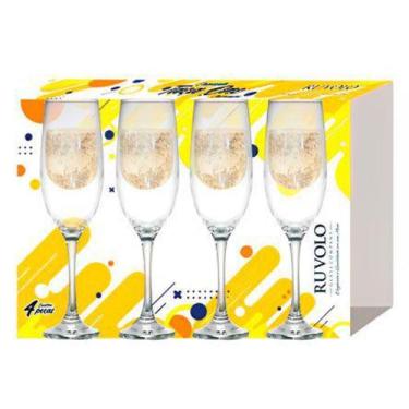 Imagem de Jogo de taças de vidro One para champagne 200 ml 04 peças - Ruvolo - R