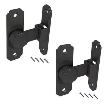 Imagem de Par de Travas de Posicionamento de Pinball de Aço Inoxidável 304 Travas Viráveis Parafuso de Porta de Segurança Ferragem de Fechadura de Porta de Celeiro (90 graus, Preto)