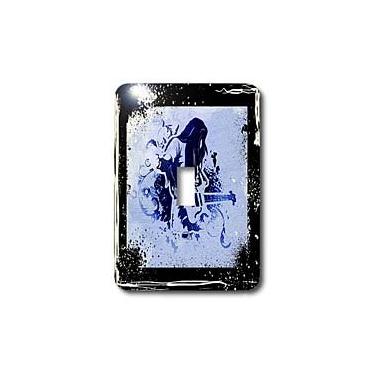 Imagem de 3dRose Lsp_53880_1 Rock And Roll Guitar Player Art With Grunge Frame And Highlights Toggle Switch