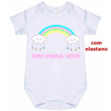 Imagem de body bebê amo minha vovó cód 1383 - nick aloha, Branco, P