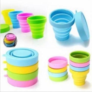 Imagem de 6x Copos Retrátil De Silicone Dobrável 150ml Ecológico - PL