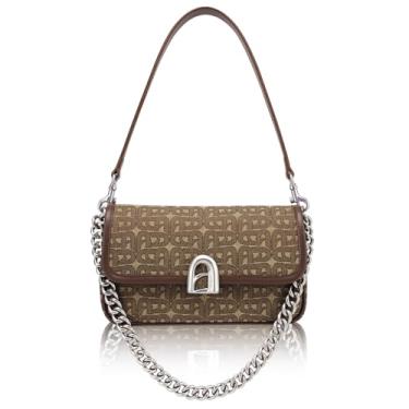 Imagem de LA'FESTIN Liberte luxo e versatilidade: bolsas femininas de designer de 3 alças - Conjunto de bolsa transversal, ombro e Hobo, Marrom, One Size