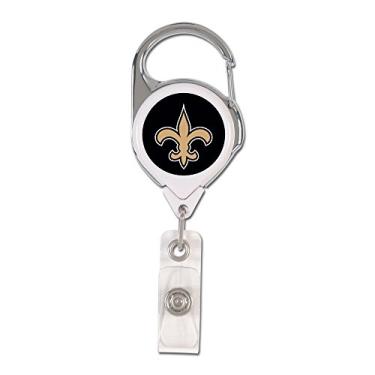 Imagem de WinCraft Porta-crachá premium retrátil NFL New Orleans Saints, cor da equipe, tamanho único