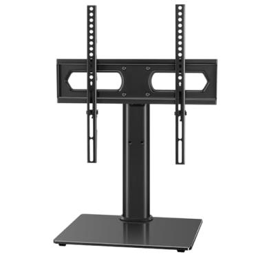Imagem de KKTONER Suporte de TV universal de mesa para TV ajustável de 68 a 60 polegadas de altura com base de vidro temperado LED tvs Max VEAS 400 mm comporta até 35 kg