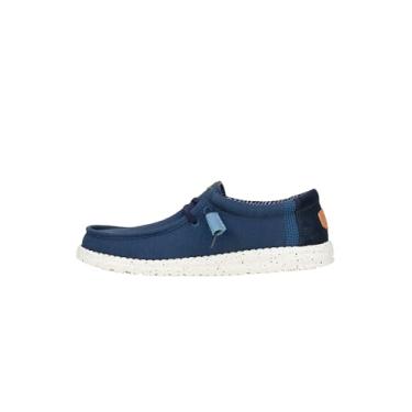 Imagem de Hey Dude Tênis masculino Wally Elevated Basics, Azul-marinho/branco, 40