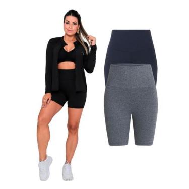 Imagem de Kit Com 2 Bermuda Short Legging Academia Fitness Feminina - RogerShop,