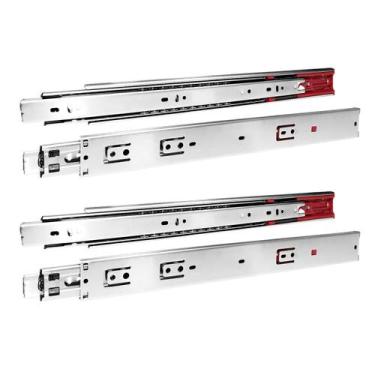 Imagem de Kit C/2 Par Corrediça Gaveta  Telescópica Amortecedor 450MM - Tradesta