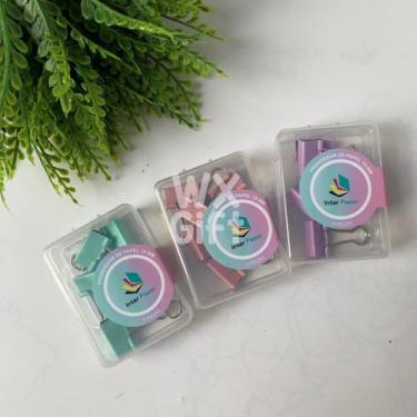 Imagem de Prendedor de Folhas Papel 19mm e 25mm Tons Pastéis - Interponte / WX G
