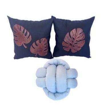 Imagem de kit 02 almofadas decorativas costela de adão e almofada de nózinho - B