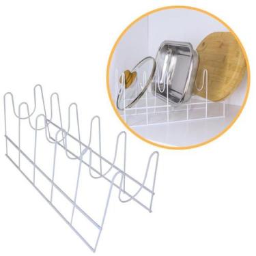 Imagem de Suporte Porta Tampas e Travessas Viena Branco 990201 BEL - Bel Fix