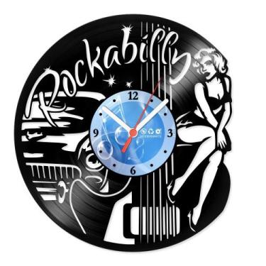 Imagem de Relógio De Parede Disco Vinil Música - Rockabilly - VMU-025 - Modernar