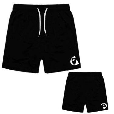 Imagem de Kit Família Short Bermudas Moda Praia Masculina Tal Pai Tal Filho Amor