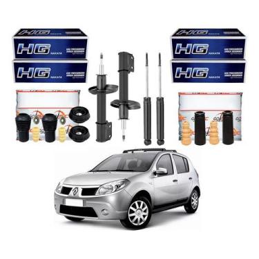 Imagem de Kit Amortecedor Dianteiro Traseiro Sandero 1.6 2007 A 2013 - Nakata