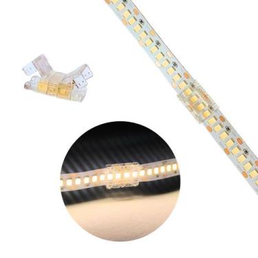 Imagem de Kit 10x Conectores para Fita Led SMD 10mm Emenda Fácil Sem Solda Reto 