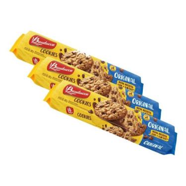 Imagem de Biscoito Cookies De Chocolate Bauducco Original Kit 3, Biscoito cookie