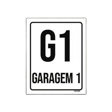 Imagem de Placa Sinalização Ambiente Indicativo G1 Garagem 1 27X35