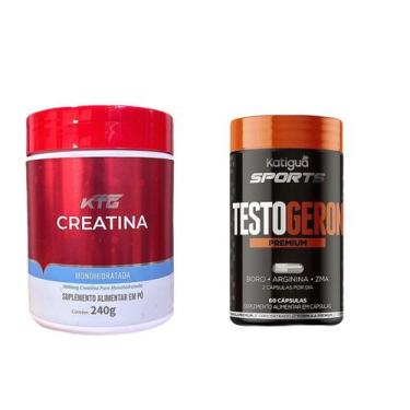 Imagem de Kit Creatina Monohidratada 240g + Testogeron Sports 60 Caps. - Katigua