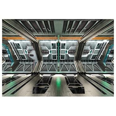 Imagem de YYNXSY Nave espacial, série de ficção científica, fundo e fundo da terra, cena de janela, fotografia de nave espacial, estação espacial, decoração de quarto infantil, sessão de fotos, fundo de vídeo