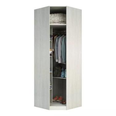 Imagem de Guarda Roupa Closet sem Porta Canto Diagonal 83,8cm 5 Prateleiras 1 Ca