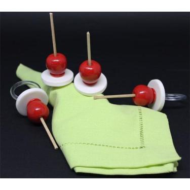 Imagem de Anel Porta Guardanapo de Biscuit Maçã do Amor - M&G Decor