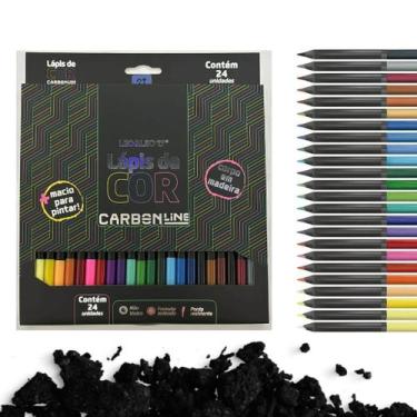 Imagem de Lapis De Cor CarbonLine 24 Cores Redondo Corpo Em Madeira - Leo&Leo