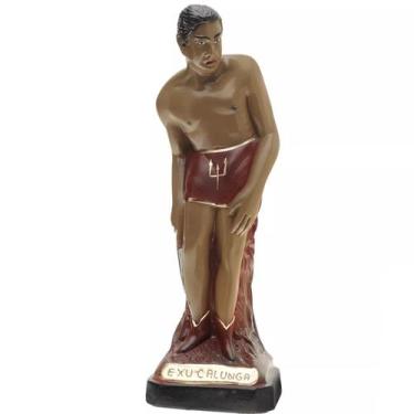 Imagem de Imagem Escultura Exu Calunga 25 Cm Gesso Resinado Umbanda Candomblé - 