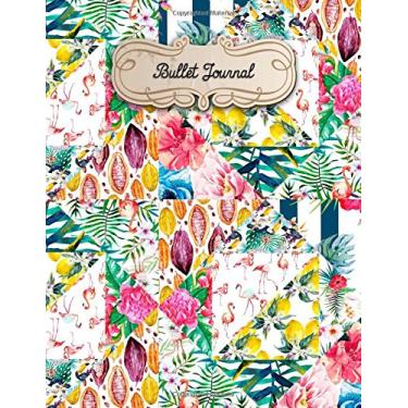 Imagem de Bullet Journal: A4-160 pages - Fleurs - couverture souple glossy - Pointilles - Dot point, bullet journal, dot grid, planner, planning, organizer, journal, Fleurs, Bujo