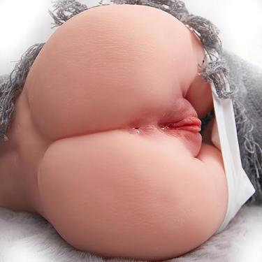 Imagem de Masturbador masculino realista de com vagina virgem e anal, masturbador de bunda em tamanho real para homens masturbação, Stroker realista com 2 furos para homem orgasmo (carne)