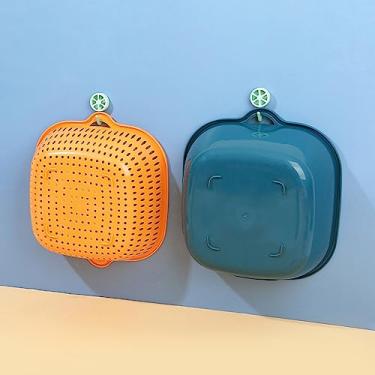 Imagem de Cesta de Lavagem Vegetal, Dreno de Camada Dupla Suspende Rapidamente o Filtro Multifuncional de Frutas Com Alça Lateral para Cozinha (Grande)