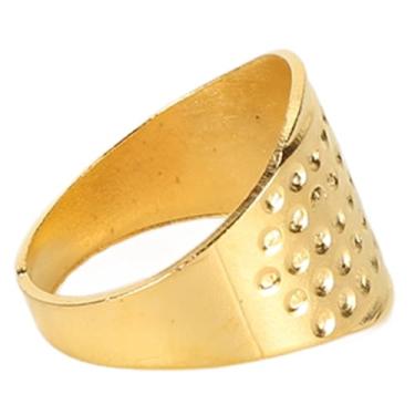 Imagem de 100 Peças Dedal Acolchoado de Metal, Protetor de Dedo de Costura de Tamanho Ajustável, Anel de Dedo de Costura DIY Resistente a Dedal de Metal para Uso Doméstico, Com a Maior