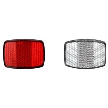 Imagem de Sinalizador E 2 Refletores Olho De Gato De Rodas Raios Bike Cor Vermelho/branco