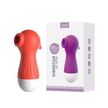 Imagem de Sugador de Clitóris Pocotó Lilo 10 Modos de Pulsação Em Silicone Recarregável Pequeno e Portátil (VERMELHO)