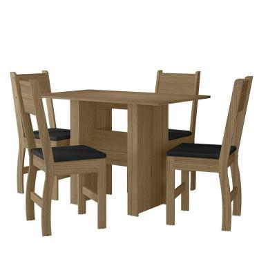 Imagem de Kit Mesa de Jantar Milano 108x68 cm com 4 Cadeiras Milano
