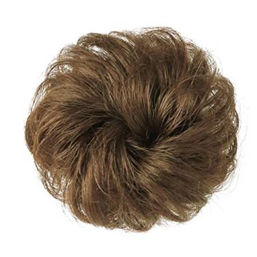 Imagem de Lindo Peruca de Cabelo Humano para Mulheres Coque Extensão Curly Coque Desarrumado Scrunchie Rabo de Cavalo Extensões de Cabelo Peruca Elástico Scrunchies Peruca Ajustável