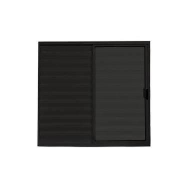 Imagem de Veneziana 3 Folhas 100X150 Alumínio Preto Linha Esmeralda - Brecorimo