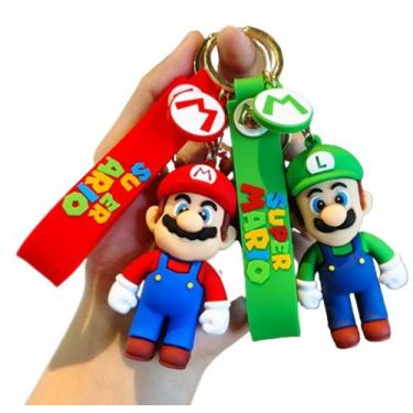 Imagem de Kit Chaveiro Mario & Luigi Personagem Coleção Chave Carro - Peanuts