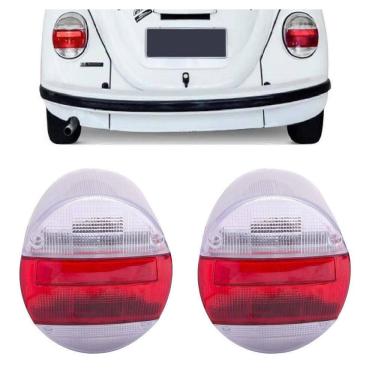 Imagem de Par Lente Traseira Fusca Fafá 1979/86 Itamar 1993/96 Cristal