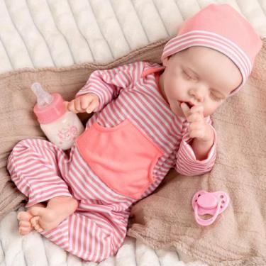Imagem de Boneca Reborn Jirachi 45cm - Bebê Realista com Acessório de Alimentaçã