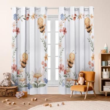 Imagem de Cortina Infantil Blackout 2,80x2,20 Decoração Divertida para Quarto de Criança (ABELHINHA BABY)