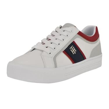 Imagem de Tommy Hilfiger Tênis feminino Badria, Branco Multi 140, 41