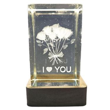Imagem de Luminária Led Decorativa Cristal Enfeite Mesa Casa Luxo Presentes Cria